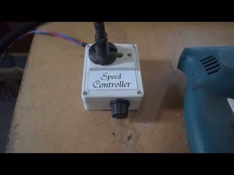 Speed controller for AC drill