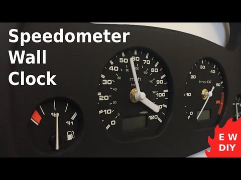 Speedometer wall clock.