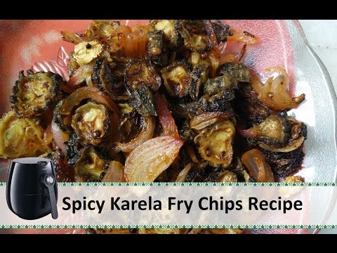 Spicy Karela Fry Chips | Bitter gourd chips | Karela in Airfryer | Philips Airfryer Recipes