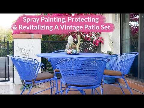 Spray Painting, Protecting &amp;amp; Revitalizing A Vintage Metal Patio Set