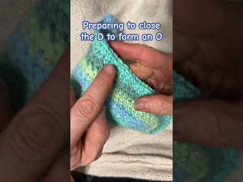 Square Heel Slipper 10: Finishing the D to form an O #crochet