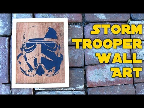 Star Wars Storm Trooper Wall Art from Reclaimed Materials