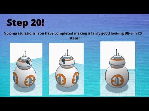 StarWars - Design BB8 robot in TinkerCAD in 10 min