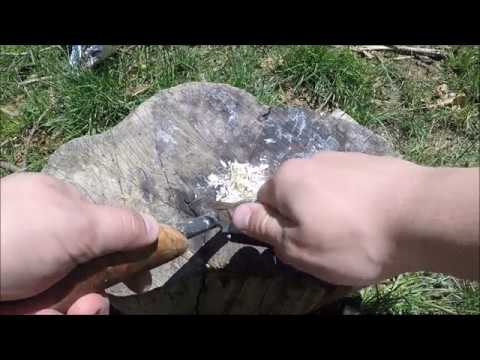 Starting a Fire with Shavings from a Pencil Sharpener