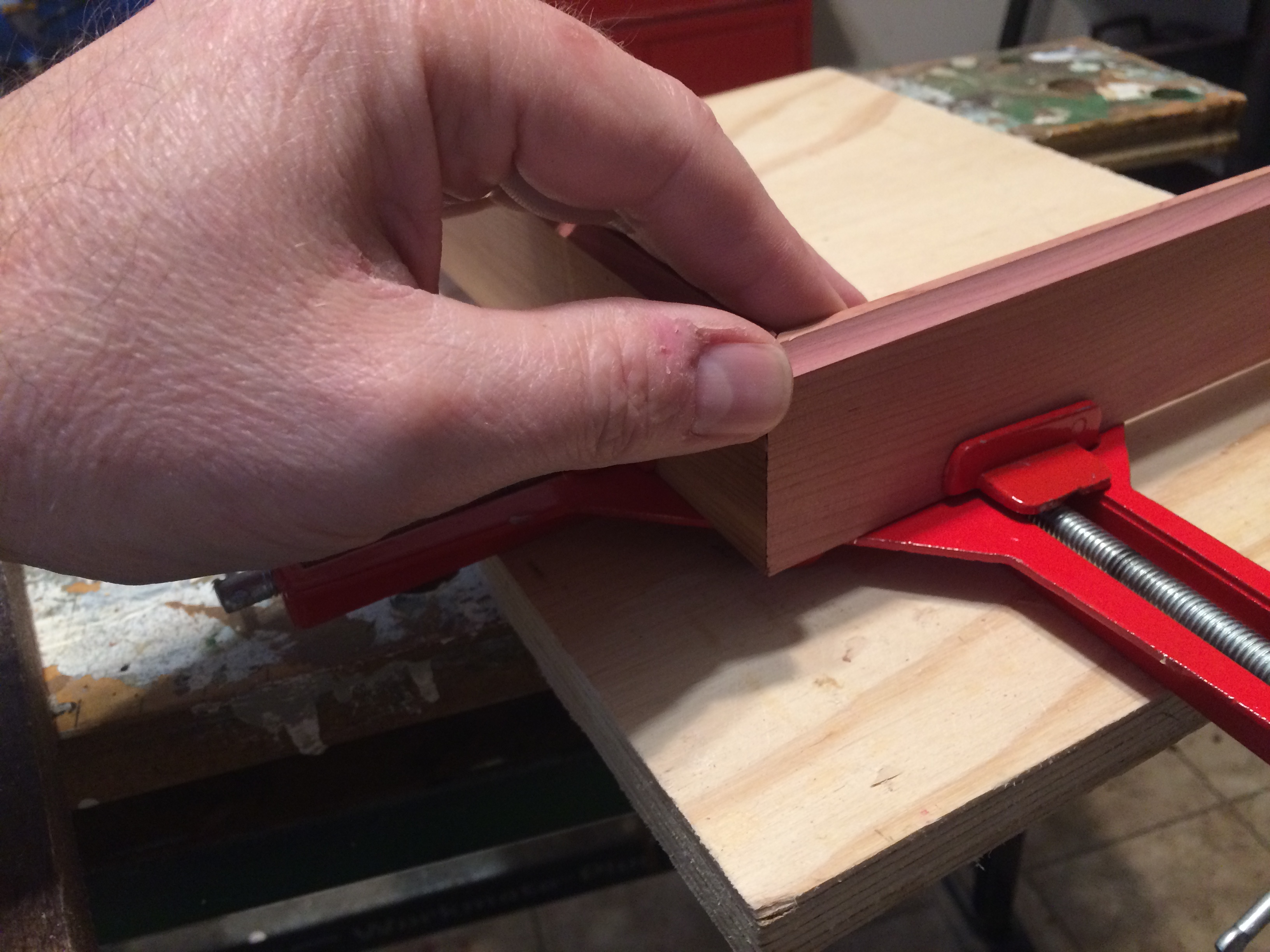 Step 3 - clamping corners for base pieces.JPG