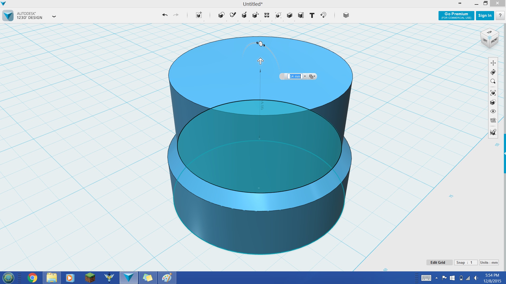 Step 5 - Circle extruded.jpg