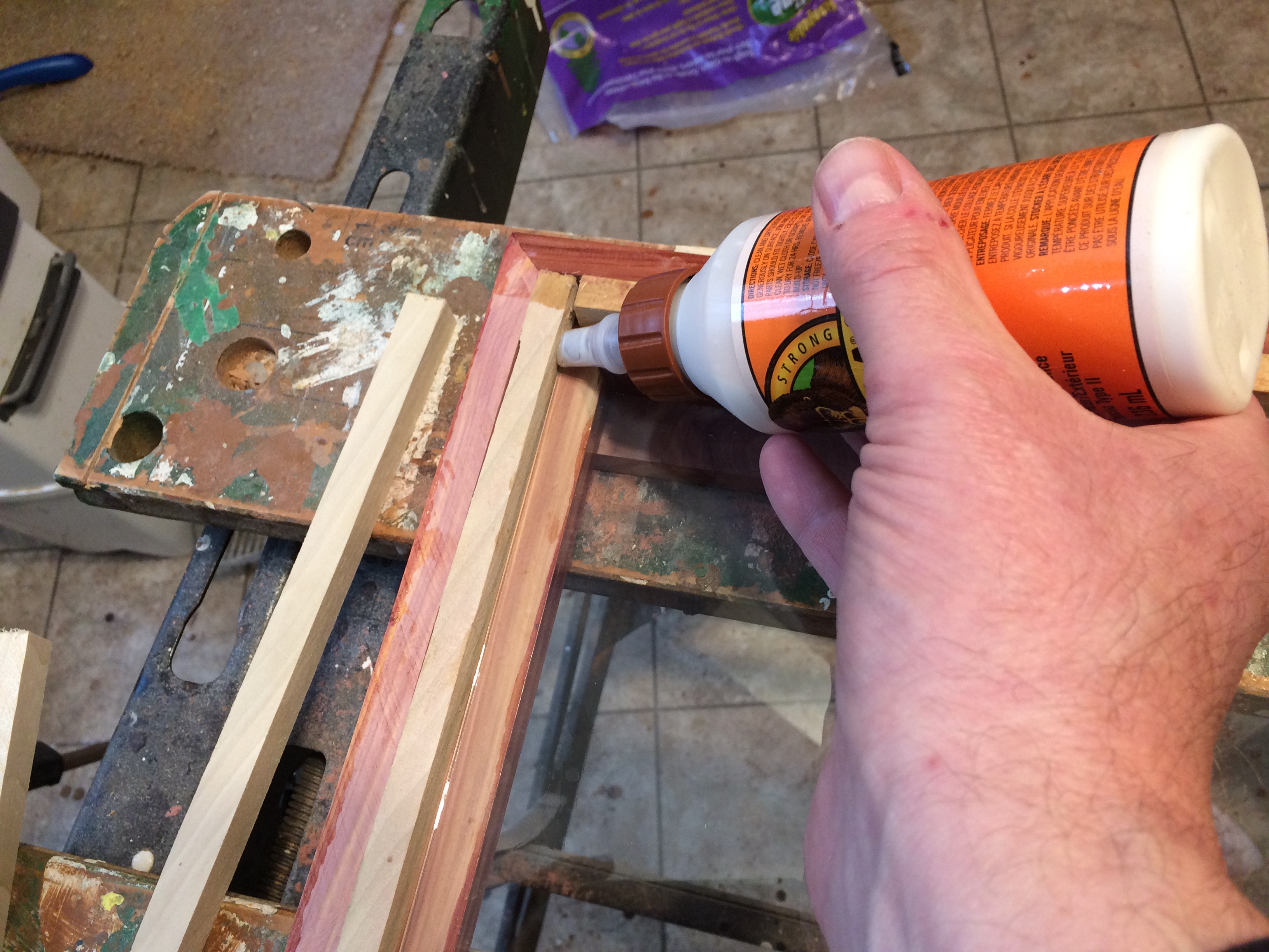 Step 9 - applying glue for attaching strips.JPG