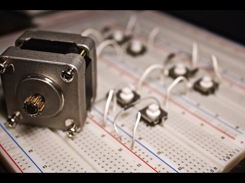 Stepper Motor Basics - Demo with just Push Buttons!