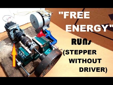 Stepper Motor Runs Without a Driver with a Free Energy Generator