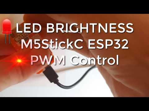 StickC M5Stack Change Brightness of an LED With a Button