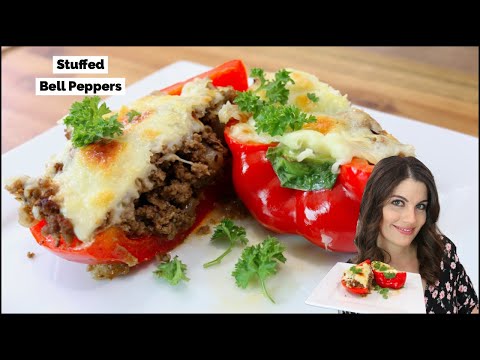 Stuffed Cheesy Ground Beef Bell Peppers | Recipe