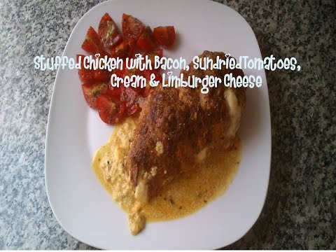 Stuffed Chicken with Bacon Sundried Tomatoes Cream &amp;amp; Limburger Cheese recipe