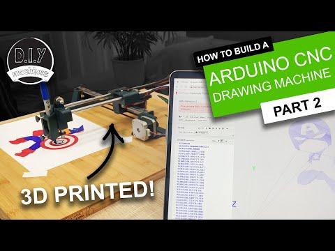 Super Easy 3D Printed Arduino CNC Drawing Machine - P2 - The Software | GRBL | Inkscape Plotter