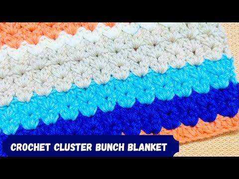 Super Easy Crochet Cluster Bunch Blanket Quick Crochet Blanket Pattern