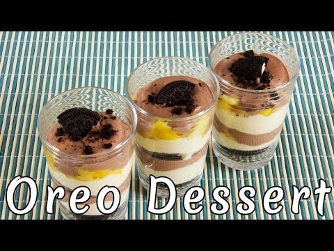 Super Quick Oreo, Mango and Cocoa Creamy Dessert