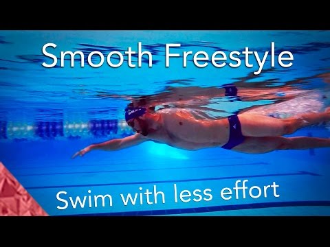 Swimming Freestyle smooth. Learn how to swim easy graceful front crawl..