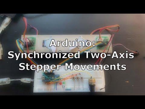 Synchronized Motion of Two Steppers Using an Arduino