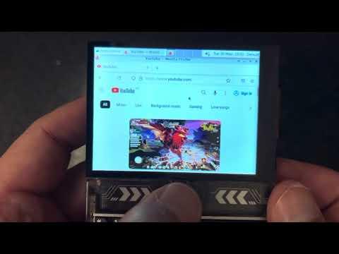 T-Deck Arduino_VNC operating Firefox browsing YouTube