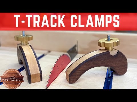 T-Track Hold Down Clamps For A Table Saw Crosscut Sled