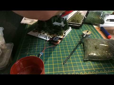 TIme lapse of scenery build for a miniature Endor base