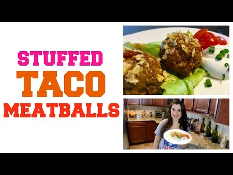 Taco Meatballs Stuffed With Cheese | Game Day Favorite | Cait Straight Up