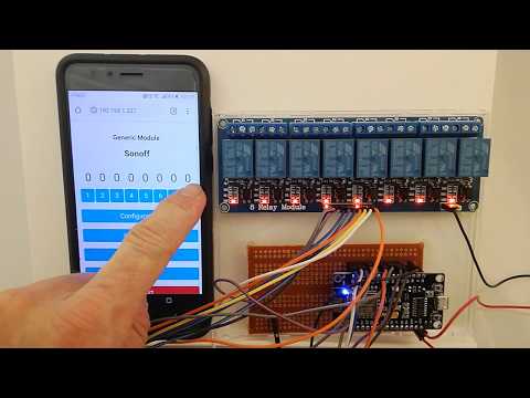 Tasmotized NodeMCU 8CH Sonoff Relay