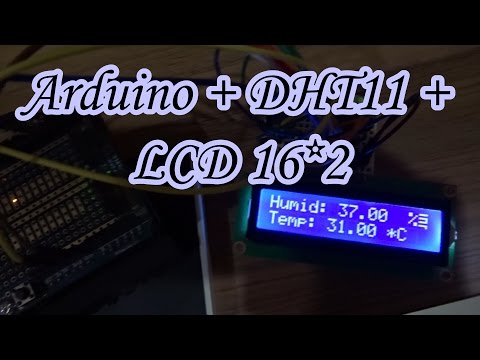 Temperature and humidity sensor| Arduino | DHT11 | LCD 16*2 | Preview