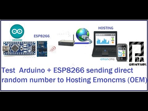 Test Arduino + Module ESP8266  Random to Hosting Emoncms (OEM) OpenEnergyMonitor :PDA_Control