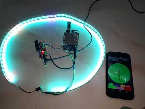 Testing - Inifinity Mirror Clock with Mobile App to change color