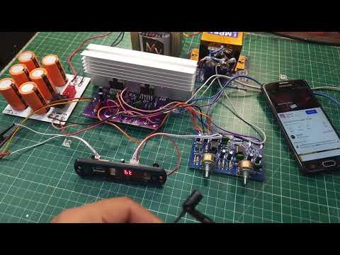 Testing 2.1 amplifier with preamplifier system\\ USE HEADPHONES