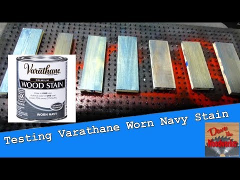 Testing Varathane Worn Navy Stain