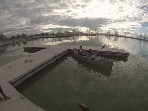 Testing our Duct Tape canoe at Utah Lake!