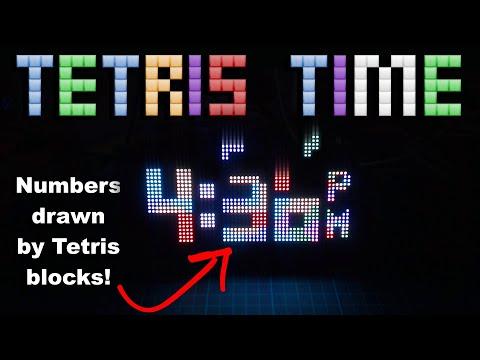 Tetris Clock using an LED Matrix and an ESP32 (without RTC)