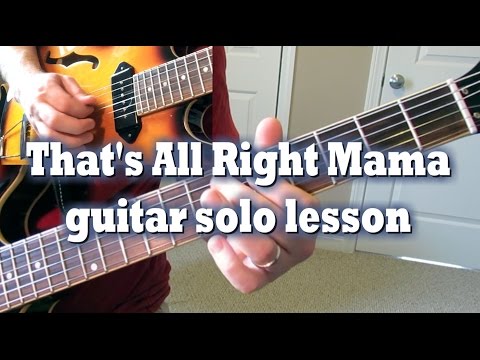 That's All Right Mama guitar solo lesson by Tom Conlon