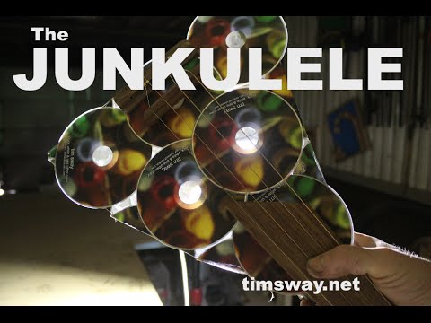 The Junkulele - ukulele made from uke scraps and CDs