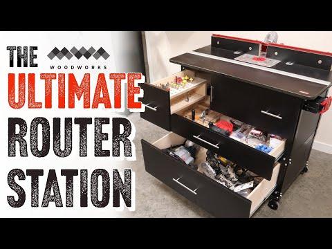 The ULTIMATE Router Station | Router Table Storage