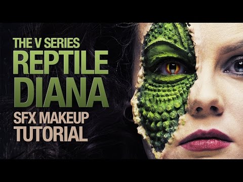 The V series 1983 reptile Diana sfx makeup tutorial