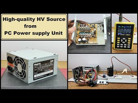The simplest way to make a quality HV (High Voltage) source from a PC power supply