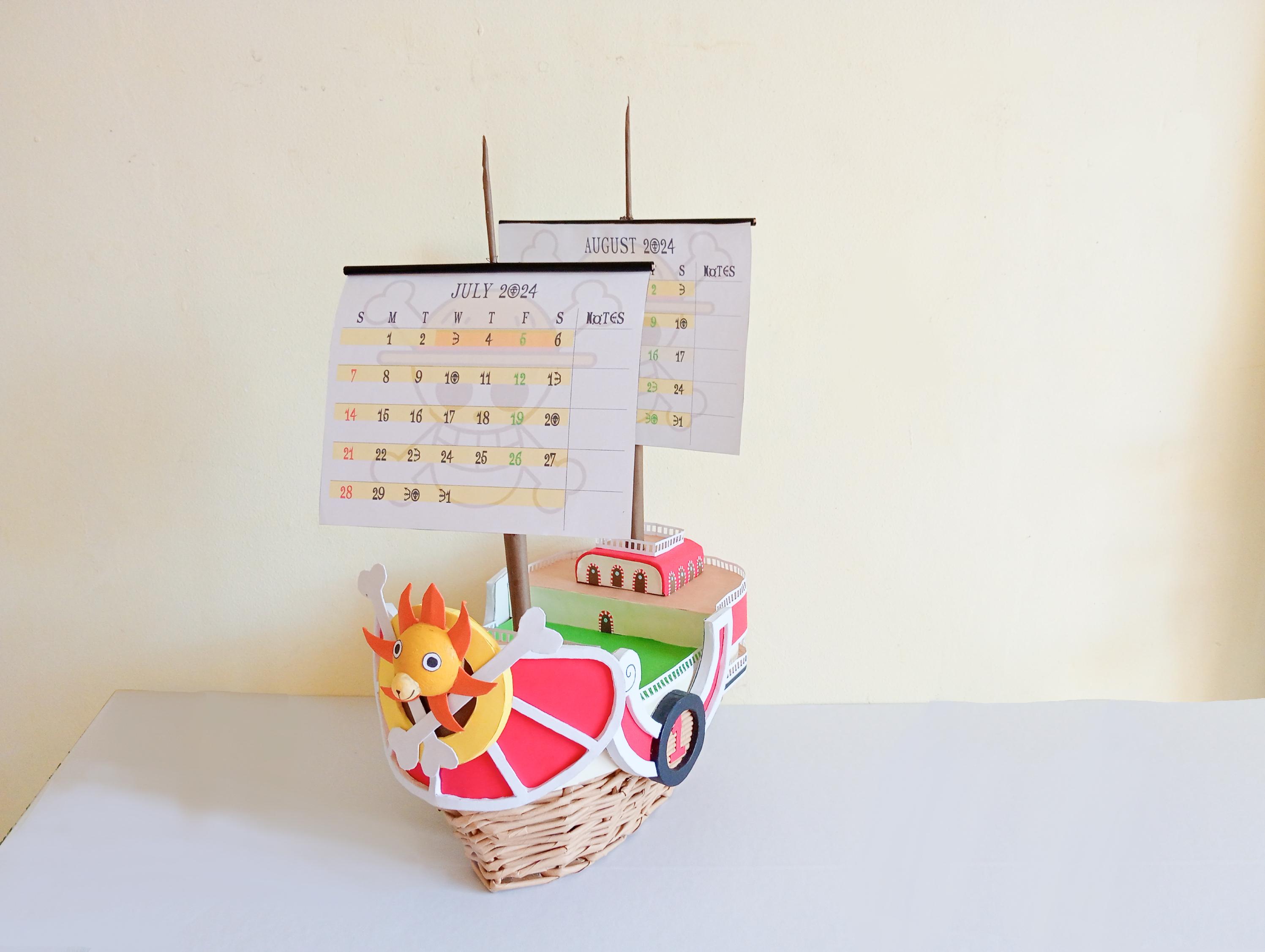 Thousand Sunny desktop calendar by quinzy varira.jpg