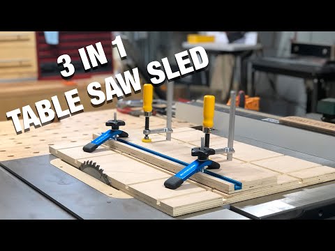 Three In One Table Saw Sled || Taper Cuts- Jointer Sled - Miter Cuts