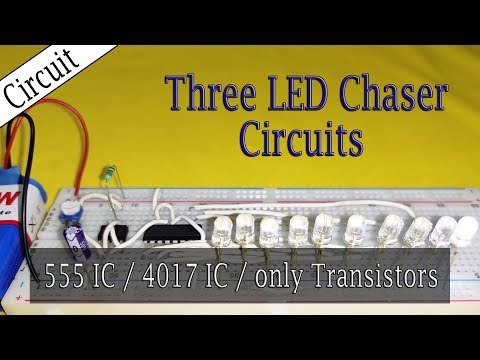 Three Ways to make LED Chaser Circuit with Speed Control + Back and Forth Effect