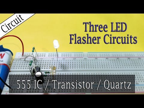 Three Ways to make LED Flasher Circuit with Rate Control and Alternate Flashing