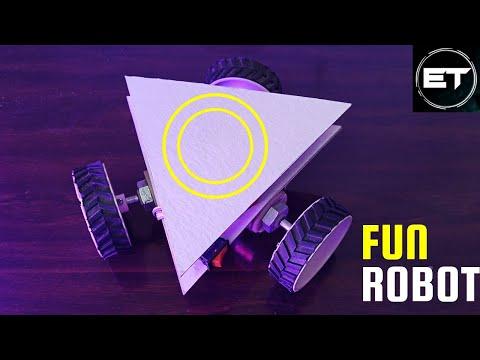 Three Wheel Fun Robot Car ||How to make Robot||