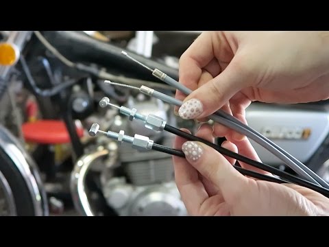 Throttle Cable Replacement on my 1975 Honda CB200 // Becky Stern