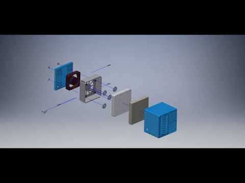 TiO2 and UV Air Purifier exploded view