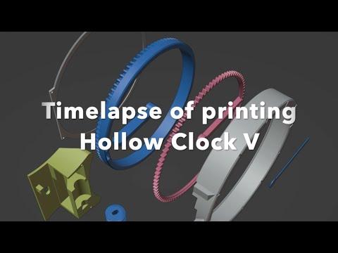 Timelapse of Printing Hollow Clock V