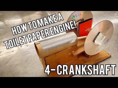 Toilet Paper Engine 4- Installing the Crank and Flywheels