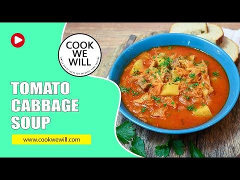 Tomato Soup With Cabbage, Potatoes And Pork Shoulder | How to make Tomato Cabbage Soup.