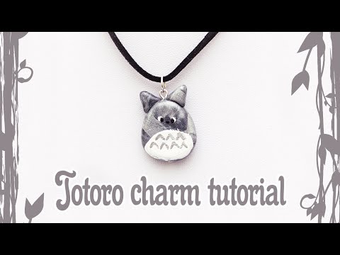 Totoro polymer clay charm tutorial