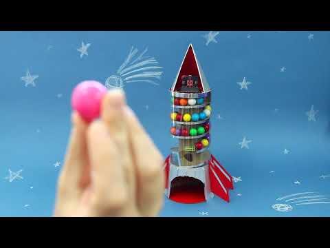 Touch Free Cardboard Gumball Machine with MicroBit and Crazy Circuits